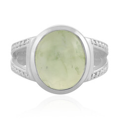 Anello in argento con Prehnite