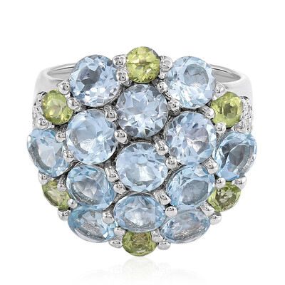 Anello in argento con Topazio Blu Cielo