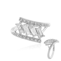 Anello in argento con Topazio Bianco