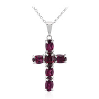 Collana in argento con Rodolite