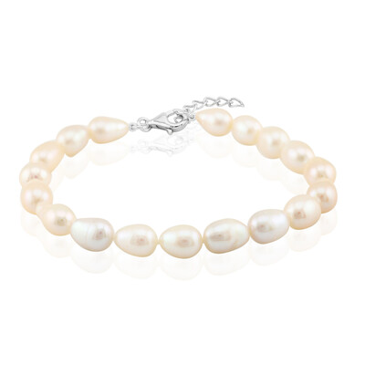 Bracciale in argento con Perla d'Acqua Dolce Bianca (TPC)