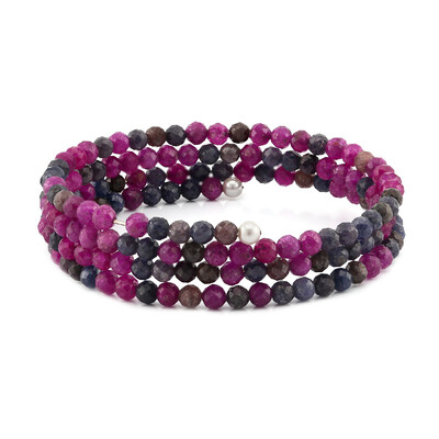 Bracciale in acciaio con Rubino (Riya)