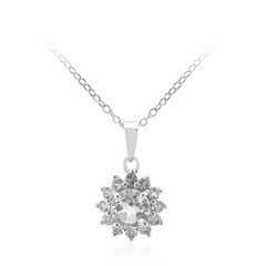 Collana in argento con Topazio Bianco