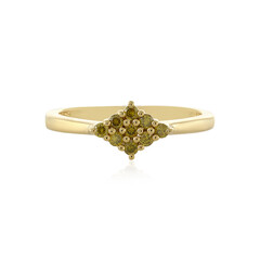 Anello in argento con Diamante Giallo I3