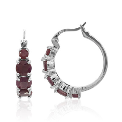 Orecchini in argento con Rubino