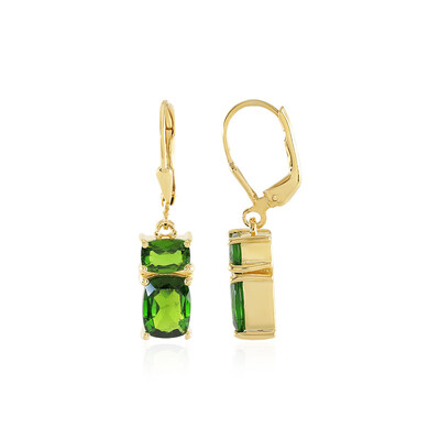 Orecchini in argento con Diopside Russo