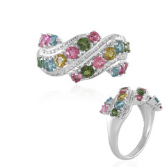 Anello in argento con Tormalina Rosa Brasiliana (de Melo)