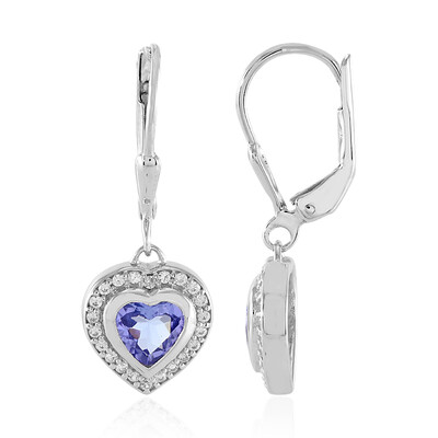 Orecchini in argento con Tanzanite (non riscaldata)
