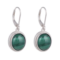 Orecchini in argento con Malachite