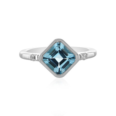 Anello in argento con Topazio Blu Cielo