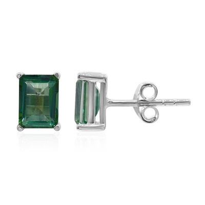 Orecchini in argento con Topazio Verde Farfalla