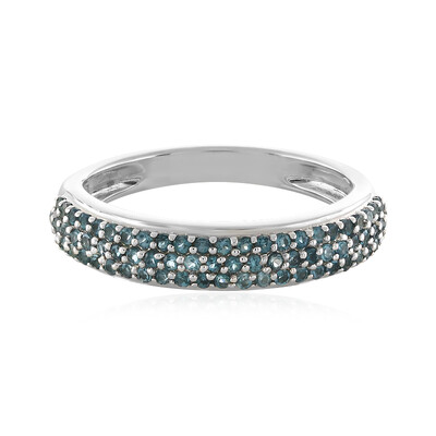 Anello in argento con Topazio Blu Londra