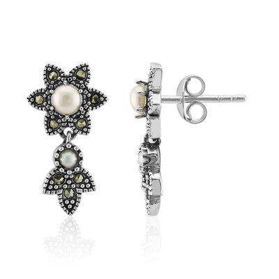 Orecchini in argento con Perla d'Acqua Dolce Bianca