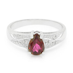 Anello in argento con Topazio Ciliegia