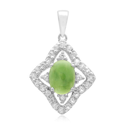 Ciondolo in argento con Crisoprasio Imperiale