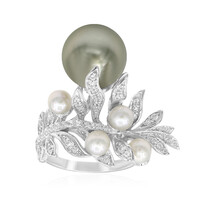 Anello in argento con Perla Tahitiana (TPC)