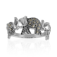 Anello in argento con Marcassite