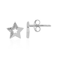 Orecchini in argento con Diamante I3 (I)