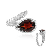 Anello in argento con Granato Mozambico