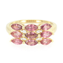Anello in oro con Zaffiro Padparadscha (non riscaldato) (AMAYANI)