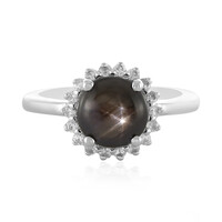 Anello in argento con Zaffiro Stellato Nero