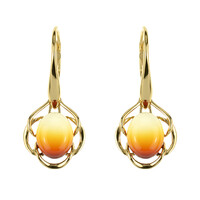 Orecchini in argento con Ambra Baltica