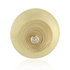 Anello placcato in oro con Topazio Bianco
