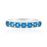 Anello in argento con Apatite Blu Neon