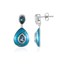 Orecchini in argento con Topazio Blu Londra (Adela Silber)