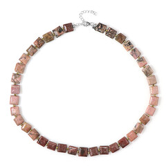 Collana in argento con Rodonite