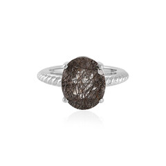 Anello in argento con Quarzo Rutilato Nero