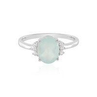 Anello in argento con Calcedonio Acqua