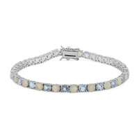 Bracciale in argento con Topazio Blu Cielo