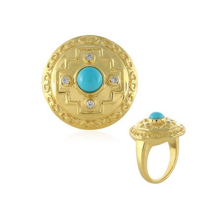 Anello in argento con Turchese Sleeping Beauty