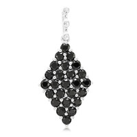 Ciondolo in argento con Spinello Nero