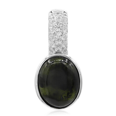 Ciondolo in argento con Giadeite Nera (Annette)