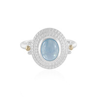 Anello in argento con Acquamarina (Granulieren)