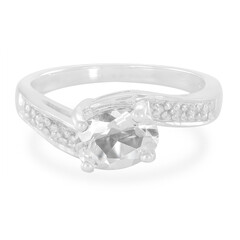 Anello in argento con Petalite