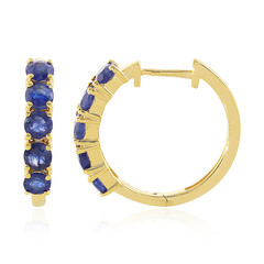 Orecchini in argento con Zaffiro Blu del Madagascar