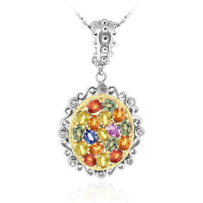 Collana in argento con Zaffiro Fancy (Dallas Prince Designs)