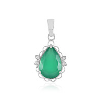 Ciondolo in argento con Onice Verde