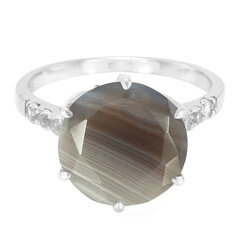 Anello in argento con Agata Botswana