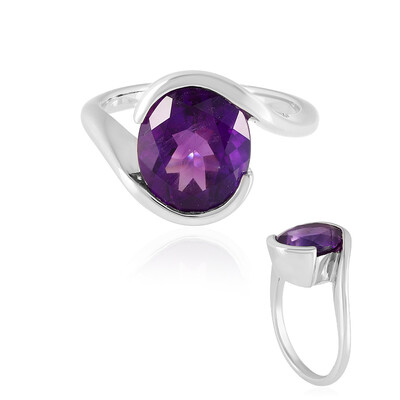 Anello in argento con Ametista Siberiana