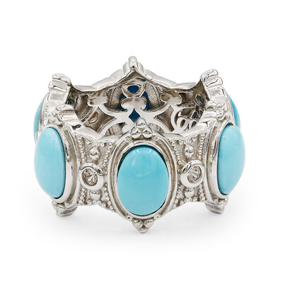 Anello in argento con Turchese Sleeping Beauty (Dallas Prince Designs)