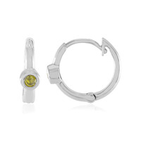 Orecchini in argento con Diamante Giallo I3