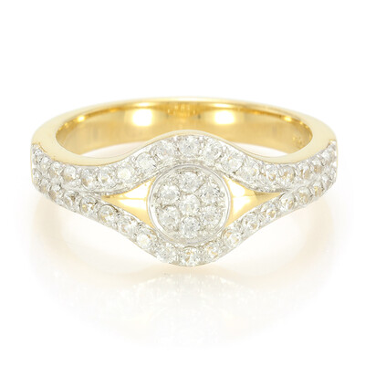 Anello placcato in oro con Zircone