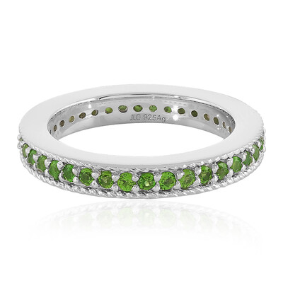 Anello in argento con Diopside Russo