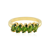 Anello in argento con Diopside Russo