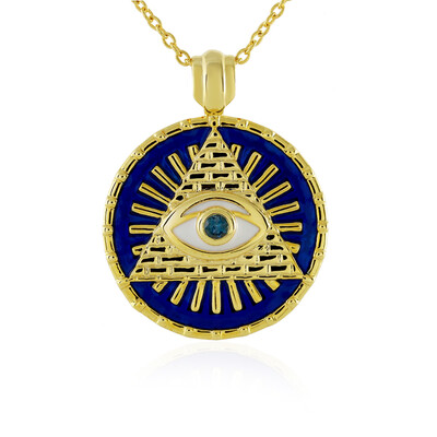 Collana in argento con Topazio Blu Londra