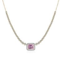 Collana in oro con Kunzite AAA (de Melo)